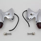 V-Twin Gunner Style Marker Lamp Set, 33-1429, black marker lights with mounting hardware