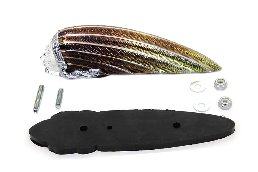 Wyatt Gatling 76033C front fender lamp with blue lens lighting assembly