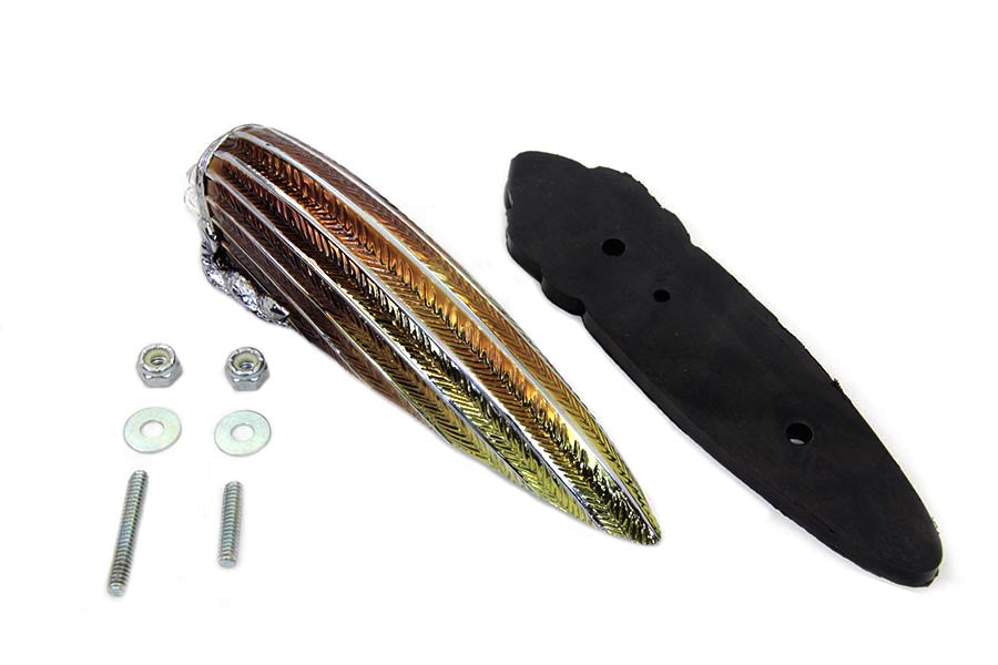 Wyatt Gatling 76033C front fender lamp with blue lens for motorcycle lighting