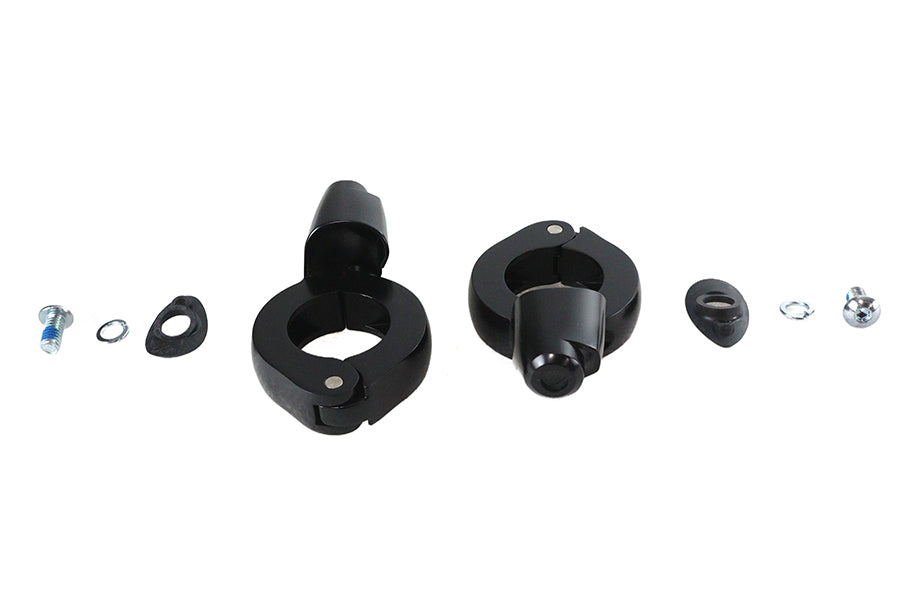 Wyatt Gatling 77853 black turn signal relocation kit for 39mm motorcycle forks
