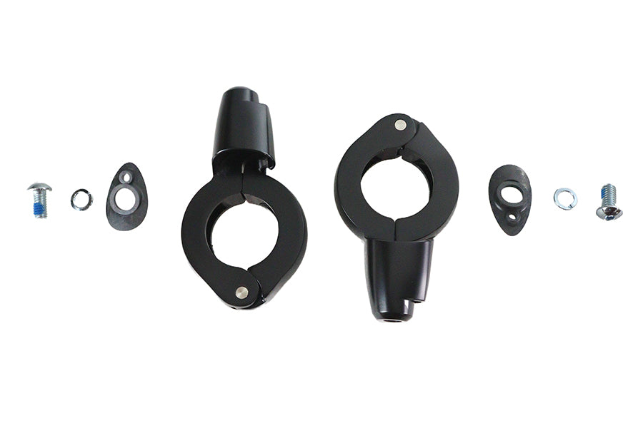 Wyatt Gatling 77853 black turn signal relocation kit for 39mm motorcycle forks