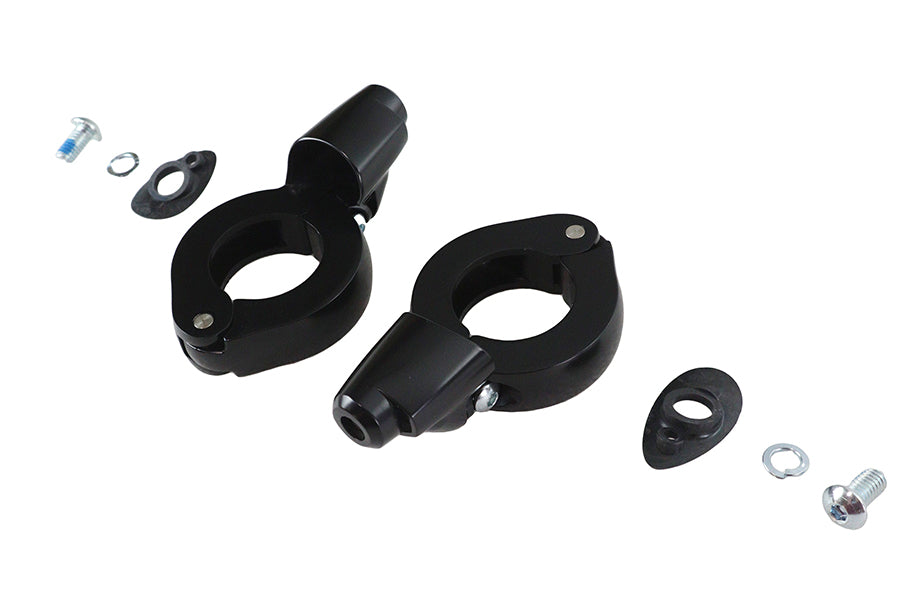 Wyatt Gatling 77853 black turn signal relocation kit for 39mm motorcycle forks