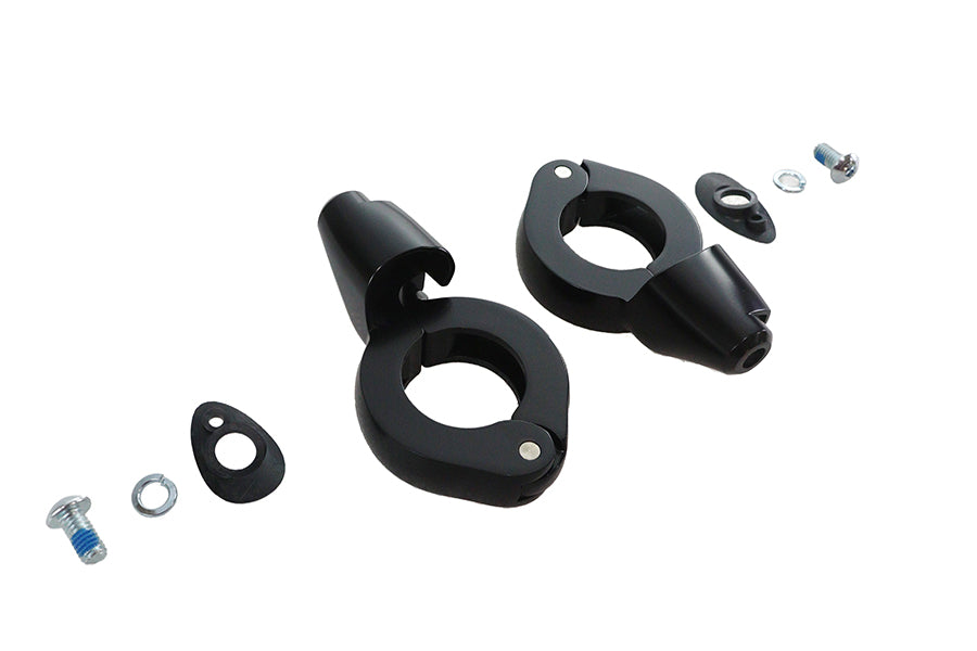 Wyatt Gatling 77853 black turn signal relocation kit for 39mm motorcycle forks