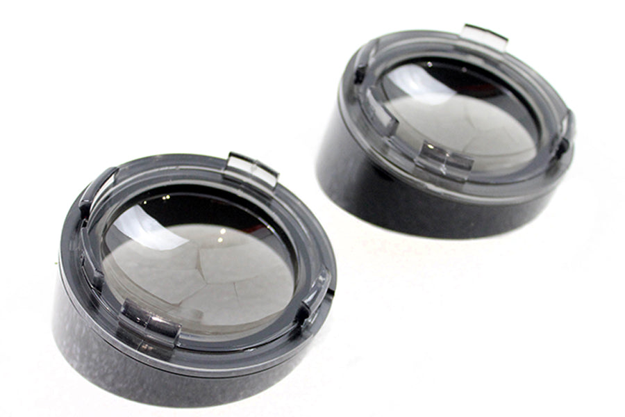 V-Twin 33-1569 Deuce Style Turn Signal Visor Set, Smoke