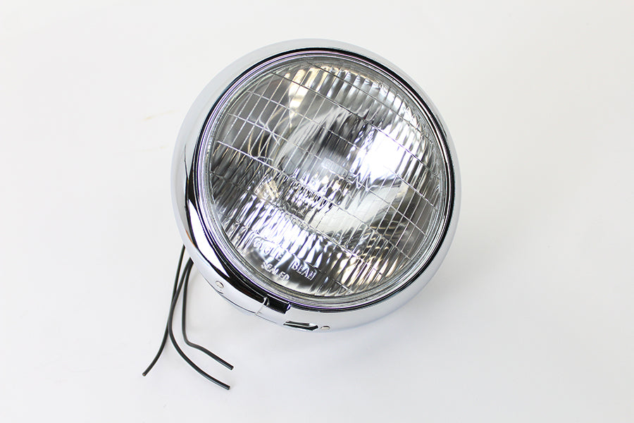V-Twin 33-1620 7-inch round headlamp, 6-volt lighting component