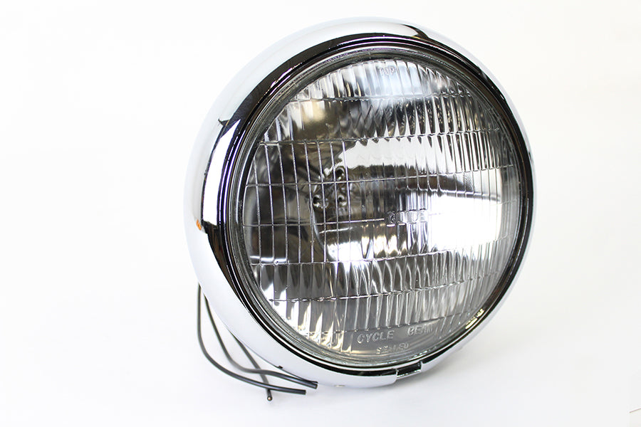 V-Twin 33-1620 7-inch round 6-volt headlamp lighting product image