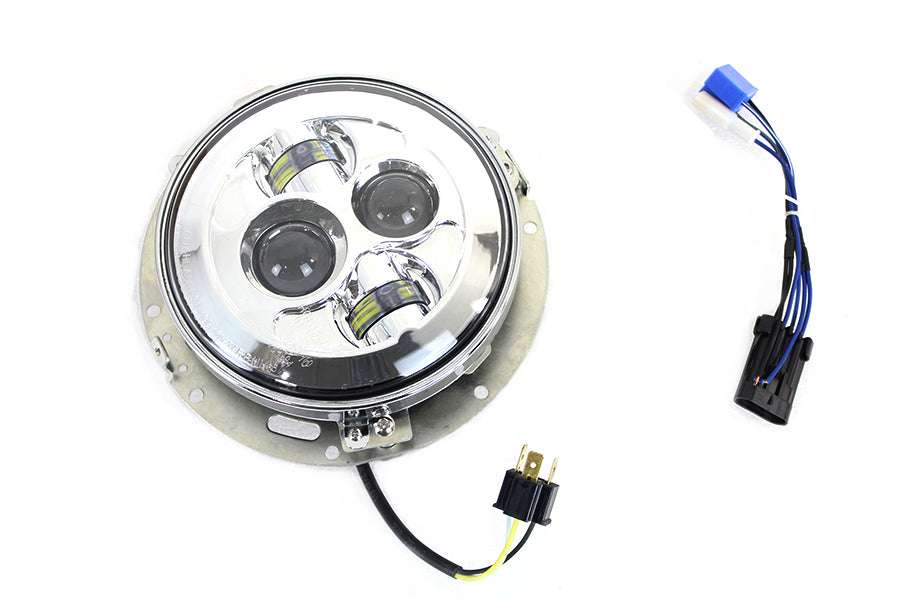 Wyatt Gatling 8-482 7-inch LED headlamp assembly in chrome finish