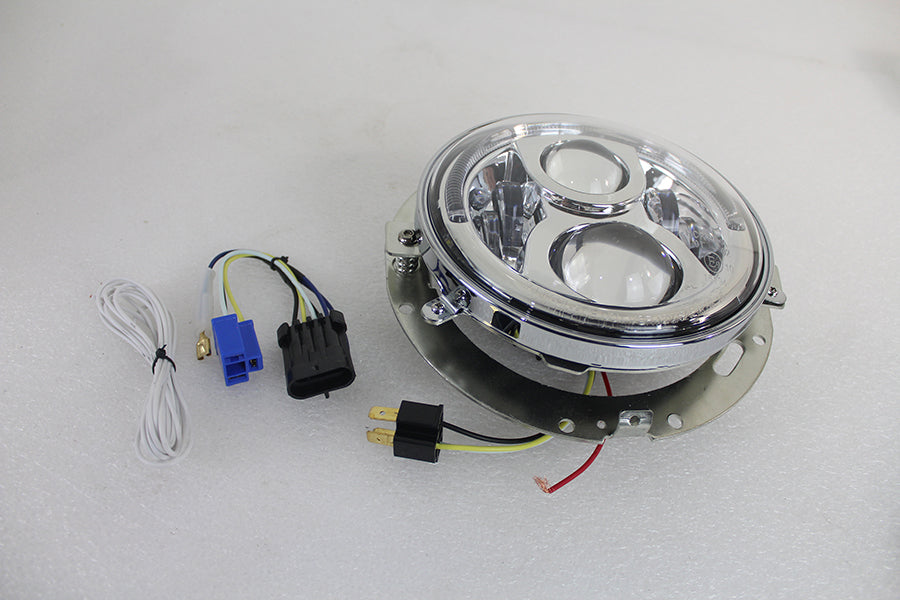 Wyatt Gatling 7-inch chrome LED headlamp assembly DG-HED-5570CA