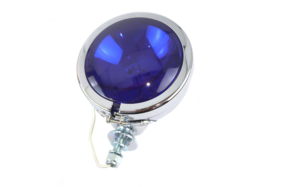 V-Twin 33-1670 Blue Pursuit Spotlamp lighting fixture ‐ view of blue spotlight housing