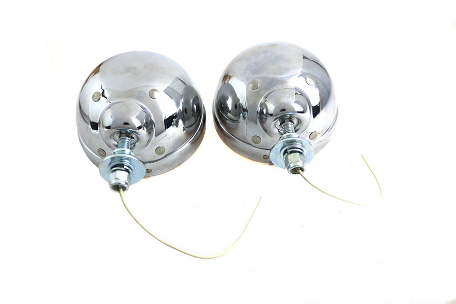 V-Twin 33-1673 12 volt amber spotlamp set with two compact amber lights