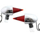 V-Twin Torpedo Bullet Lamp Set in chrome with mounting brackets, model 33-1705