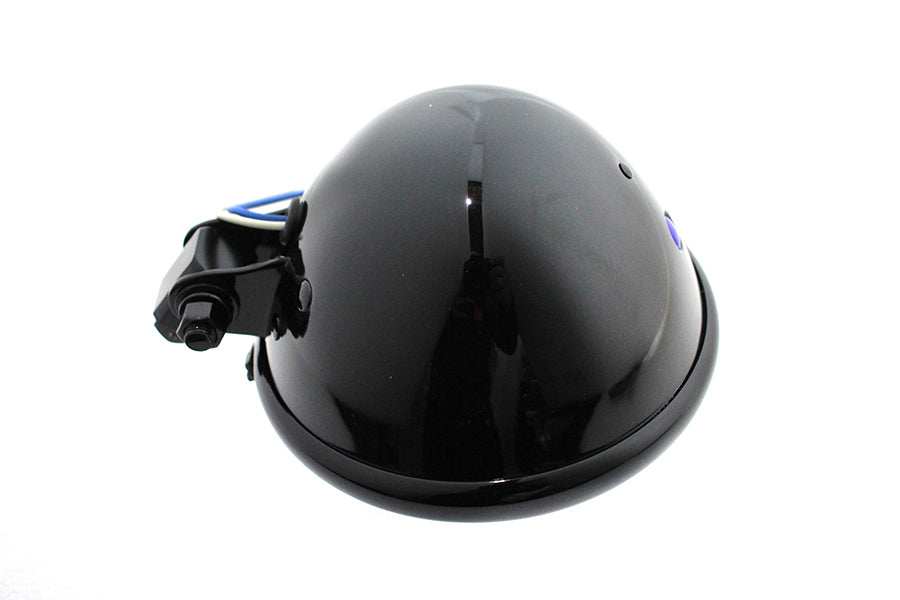 V-Twin 62017AB 5-3/4-Inch Round Headlamp Assembly, Black