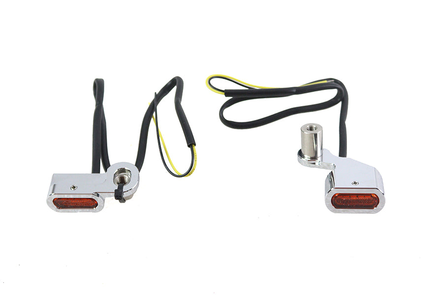 V-Twin 78415A Chrome Handlebar Control LED Turn Signal Set