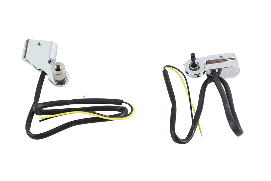 V-Twin 78415A Chrome Handlebar Control LED Turn Signal Set