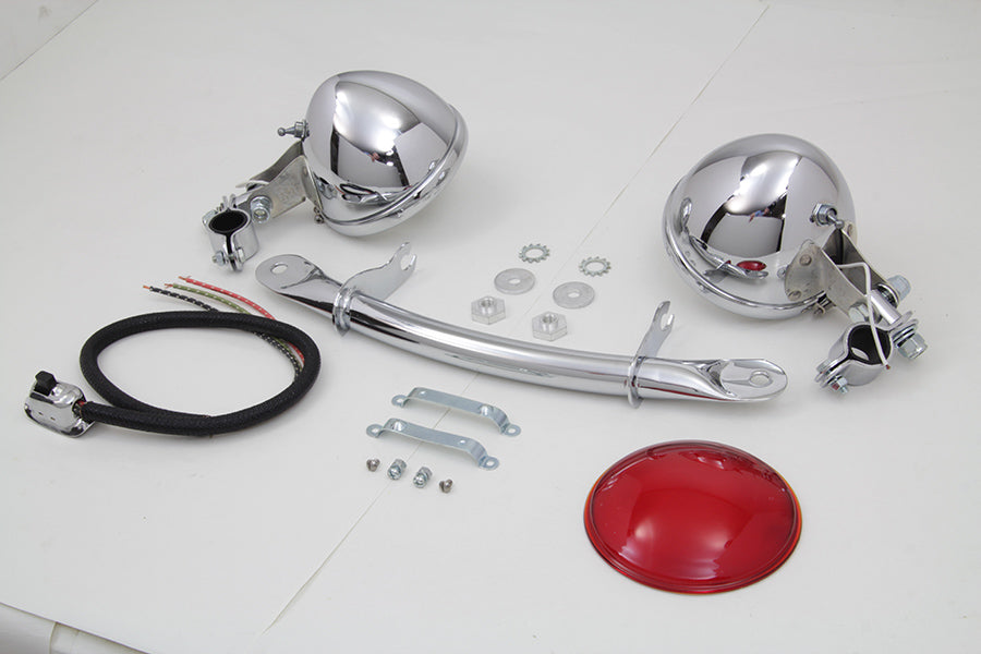 V-Twin 33-1733 Chrome Spring Fork Spotlamp Kit