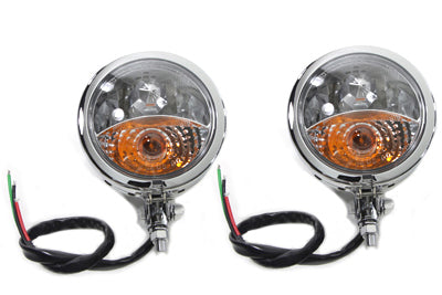V-Twin 33-1735 Chrome Spotlamp Assembly Set for 1986-1995 Harley-Davidson FLST