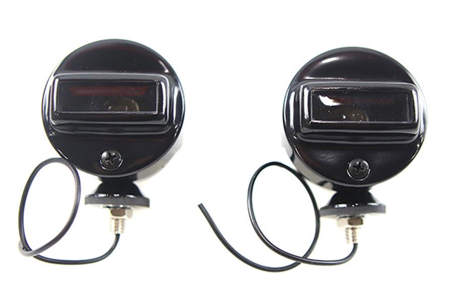V-Twin Blackout Bullet Lamp Set in flat black, model 33-1795