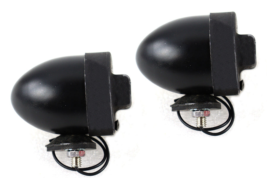 V-Twin Blackout Bullet Lamp Set, 33-1798, black lighting components displayed together