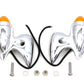 Wyatt Gatling 33-1803 Gunner style marker lamp set in classic automotive design