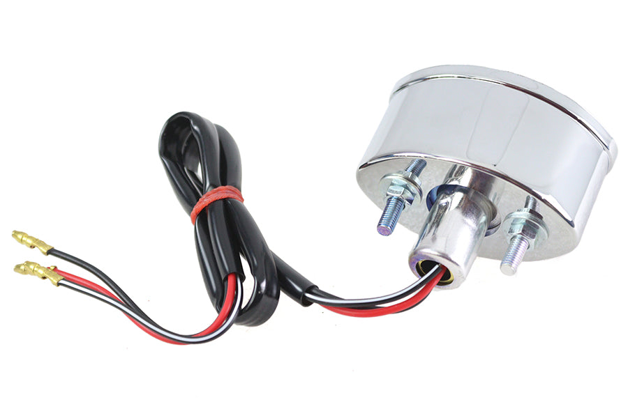 V-Twin 71732 micro oval tail lamp in chrome finish for motorcycle lighting