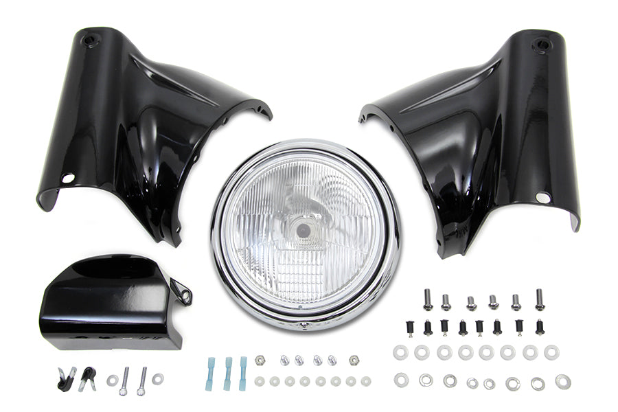 Wyatt Gatling Black Headlamp Cowl Kit 160016 for motorcycle lighting