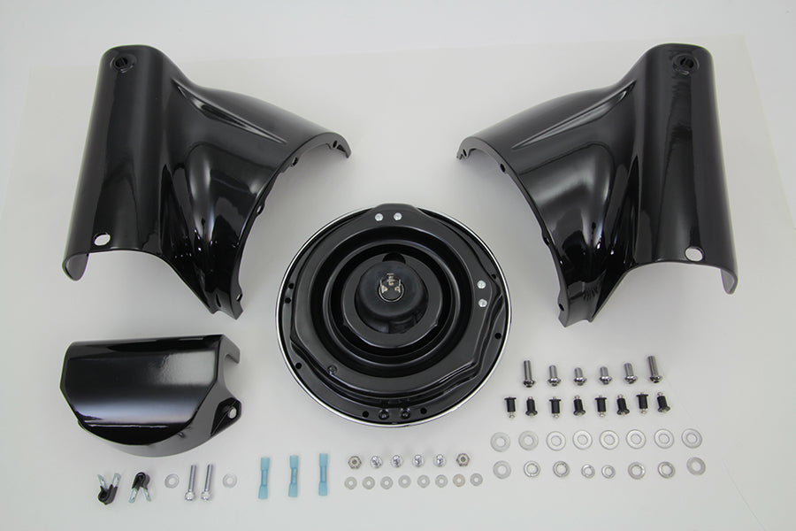 Wyatt Gatling black headlamp cowl kit 160016 for motorcycle lighting