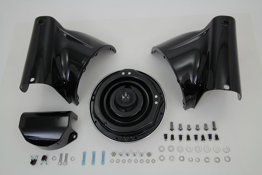 Wyatt Gatling Black Headlamp Cowl Kit 160016 for motorcycle lighting