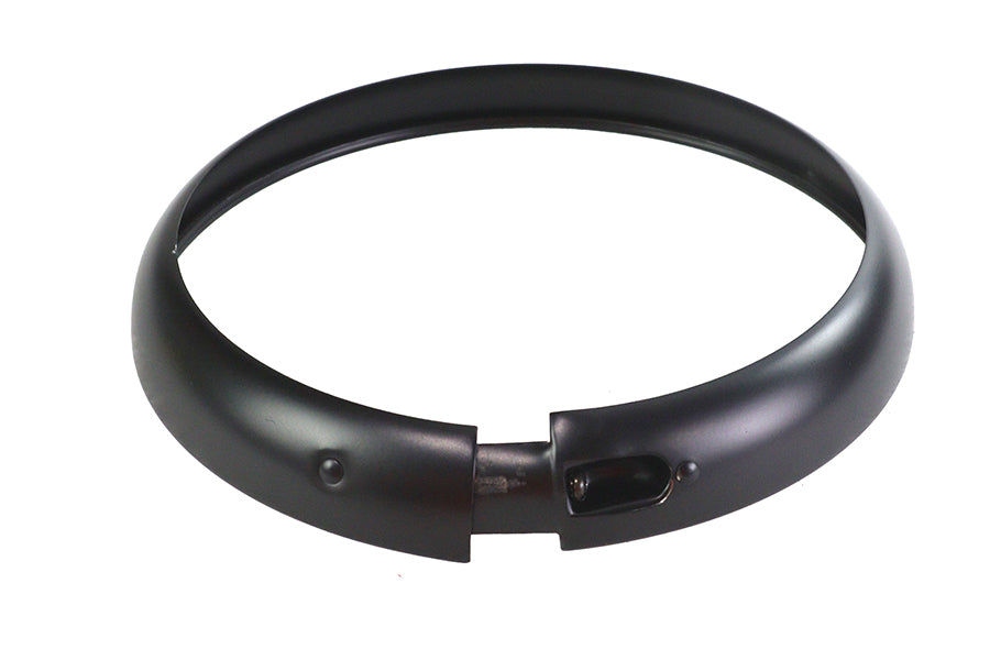 V-Twin 7-inch headlamp with black outer rim for motorcycle lighting