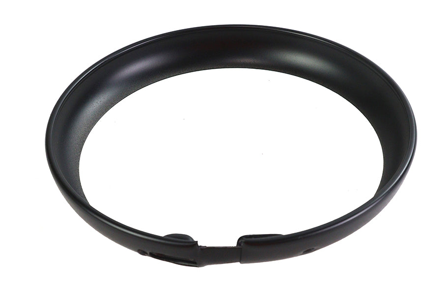 V-Twin 7-inch headlamp with black outer rim, model 33-1821