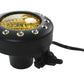 V-Twin 78882B 4-inch retro headlamp in black, round motorcycle lighting fixture