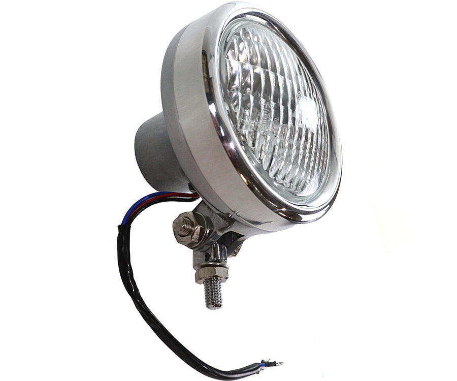 V-Twin 78882AP 4-inch retro headlamp with polished finish for motorcycle lighting