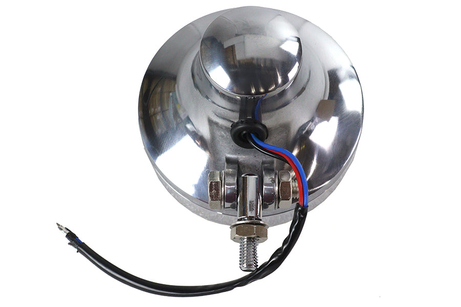 V-Twin 78882AP 4-inch retro headlamp in polished finish for motorcycle lighting
