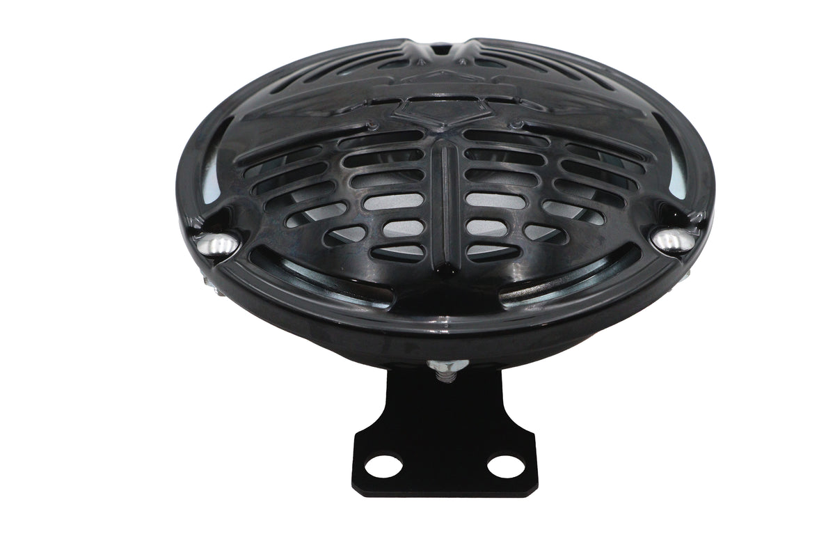 V-Twin 5-3/4-inch Classic Horn, 6-volt black electrical horn
