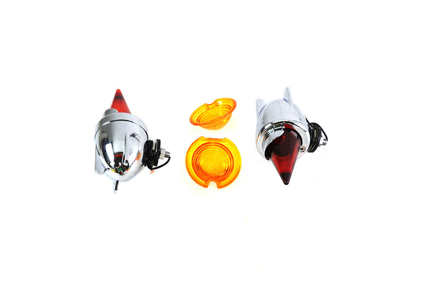 V-Twin 33-1884 Zeppelin Torpedo Bullet Lamp Set