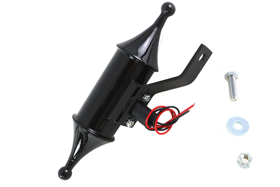 V-Twin 33-1887 Finch Pawn Lamp Black Red Lens