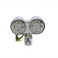 Wyatt Gatling chrome oval tail lamp assembly with red LED lighting