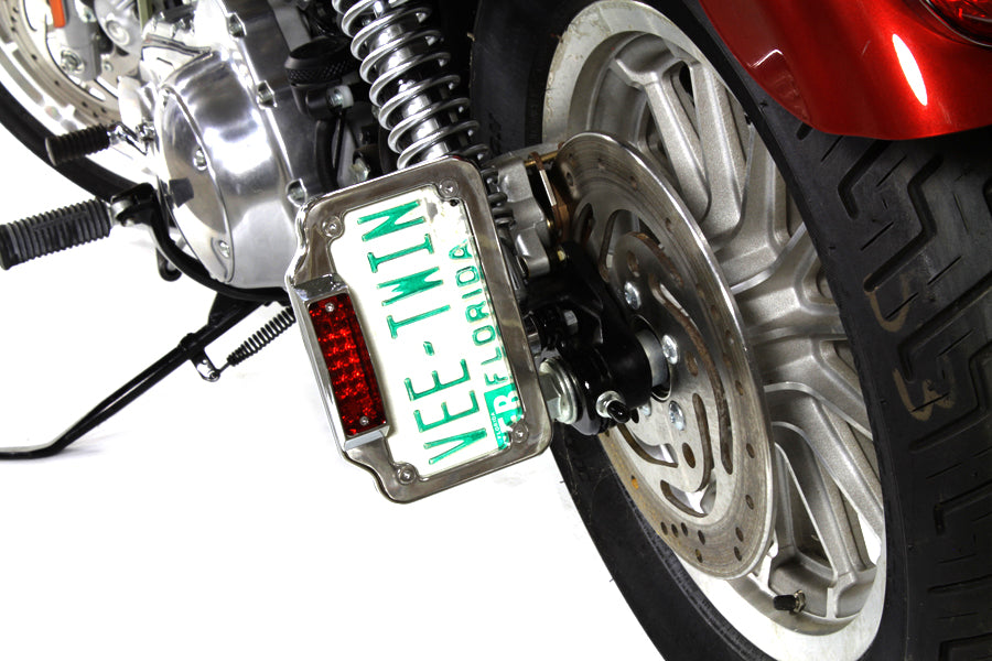 V-Twin side mount tail lamp plate set, model 33-1929, for motorcycle lighting