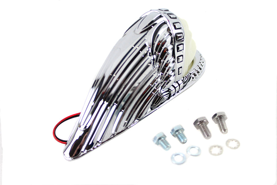 V-Twin Indian face front fender lamp in chrome finish for motorcycle lighting