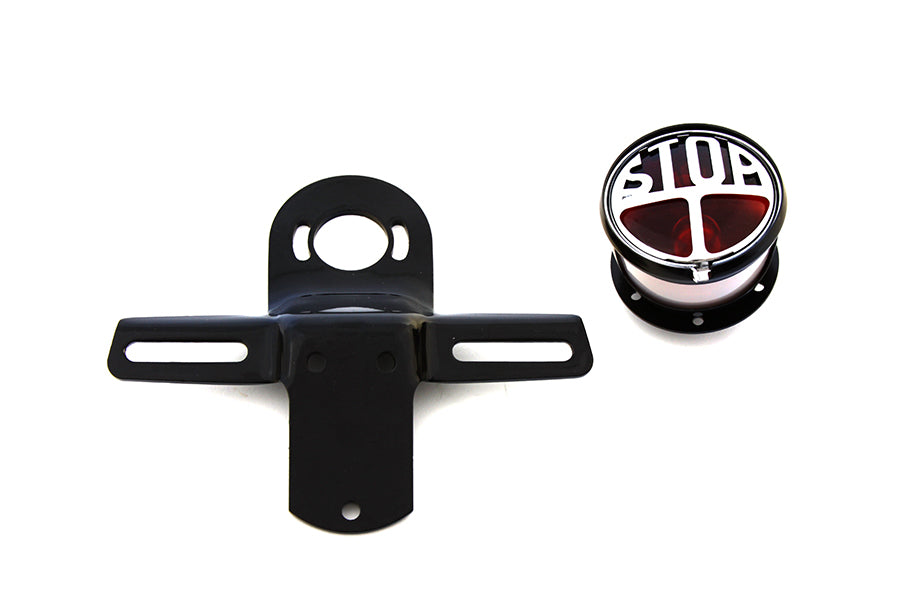 V-Twin 33-1950 chrome round style tail lamp kit for motorcycle lighting