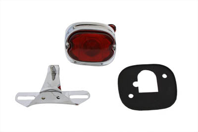 V-Twin 33-1955 chrome early style tail lamp and bracket kit for motorcycle lighting