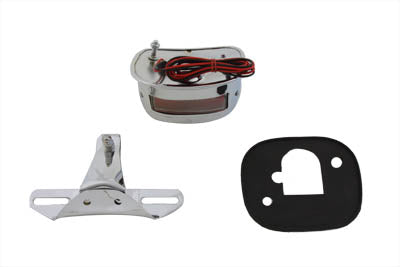 V-Twin 33-1955 chrome early style tail lamp and bracket kit for motorcycle lighting