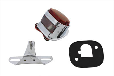 V-Twin 33-1955 chrome early-style tail lamp and bracket kit for motorcycle lighting