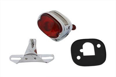 V-Twin 33-1955 chrome early style tail lamp and bracket kit for motorcycle lighting