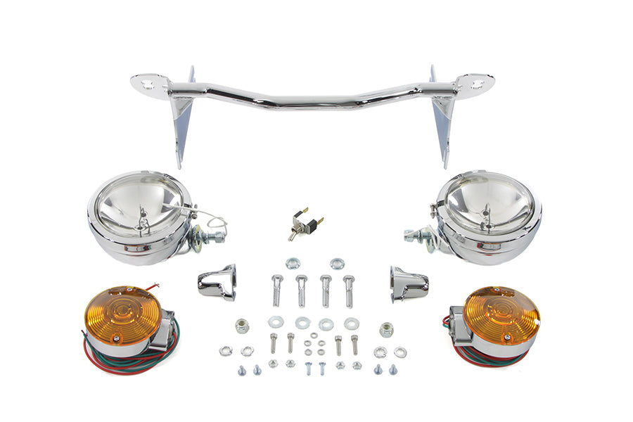 V-Twin 33-2037 Chrome Spotlamp Kit