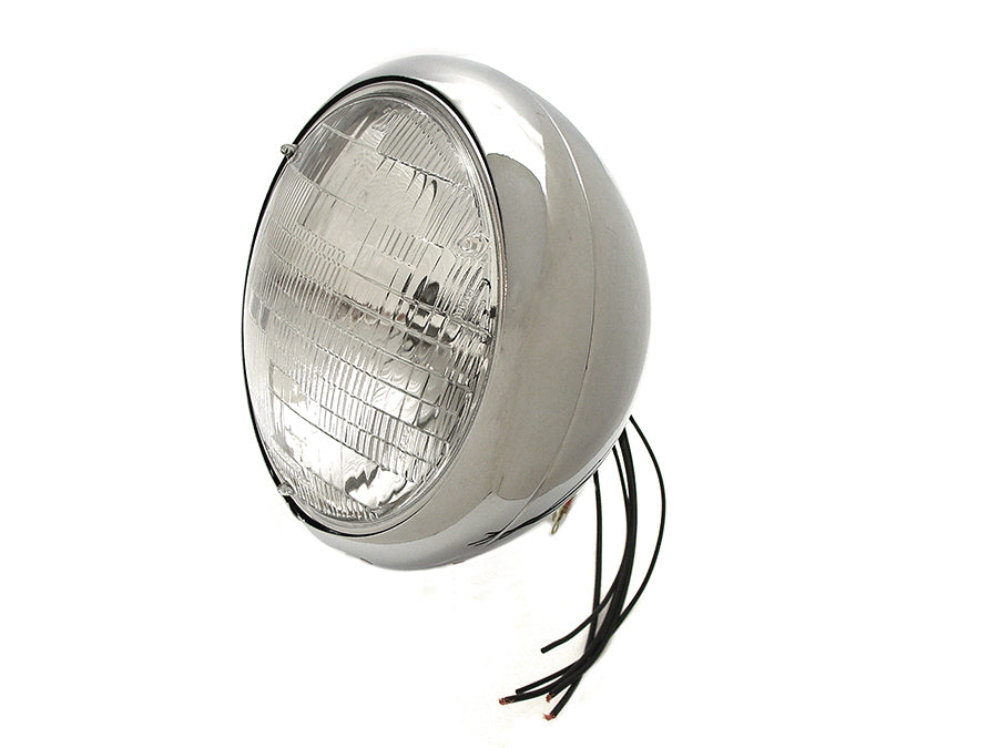 V-Twin 33-2120 chrome 7-inch K headlamp for motorcycle lighting