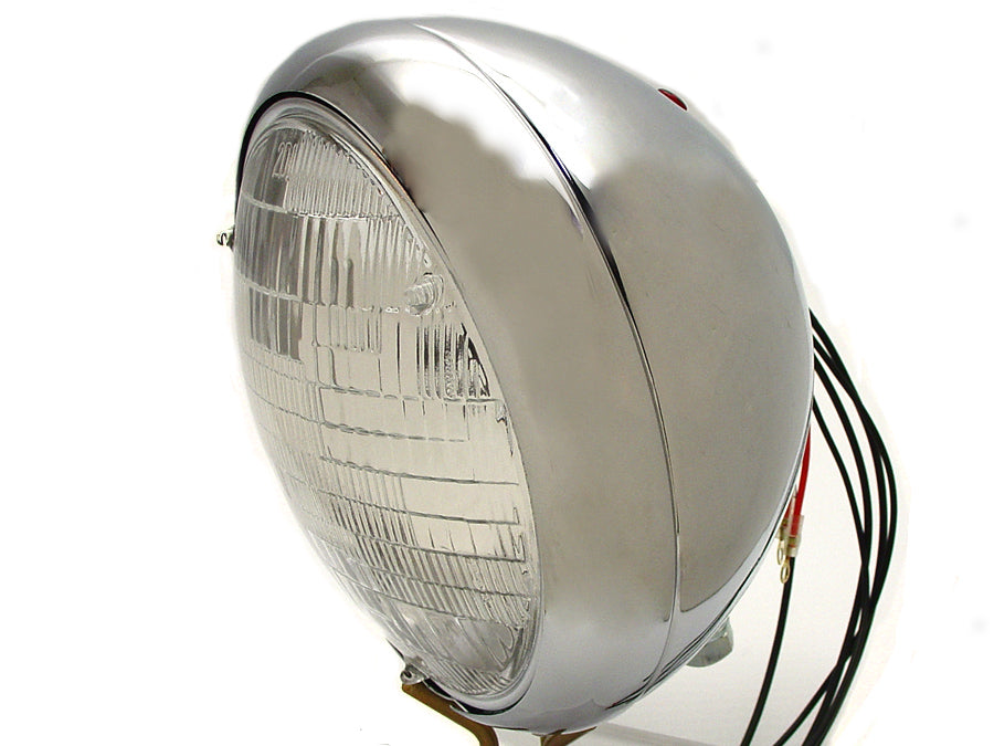 V-Twin 33-2120 chrome 7-inch K headlamp for motorcycle lighting