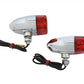 Wyatt Gatling Chrome Snake Eye Marker Lamp Set in red, model 12-6038R