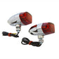 Wyatt Gatling Chrome Snake Eye Marker Lamp Set, red 12-6038R lights