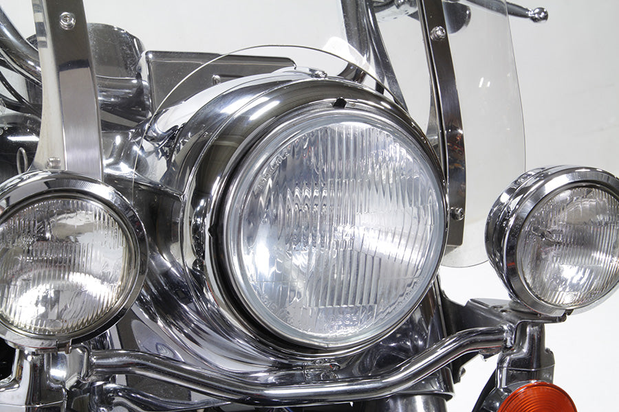 Wyatt Gatling 67712-83A chrome outer headlamp trim rim for motorcycle lighting