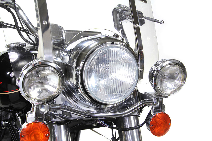 Wyatt Gatling 67712-83A chrome outer headlamp trim rim for motorcycle lighting